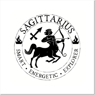 Sagittarius Zodiac Birthday Star Sign Zodiac Gift Posters and Art